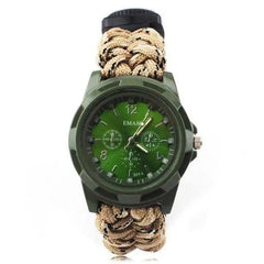 Bracelet de Survie Paracorde avec Montre & Boussole - Survie Shop