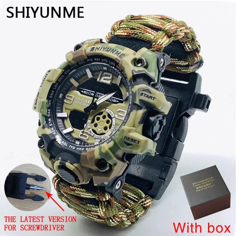 Bracelet de Survie avec montre - Camouflage