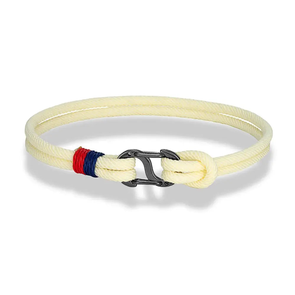 Bracelet en Corde Nautique avec Double Fermoir