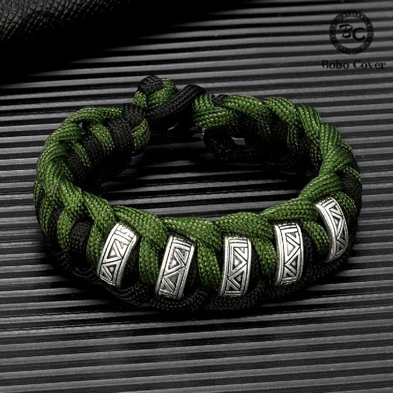 Bracelets Paracorde de Survie Viking Runes Vintage pour Hommes
