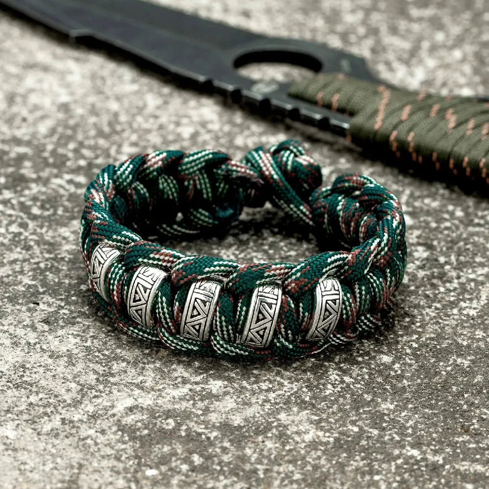 Bracelets Paracorde de Survie Viking Runes Vintage pour Hommes - Survie Shop