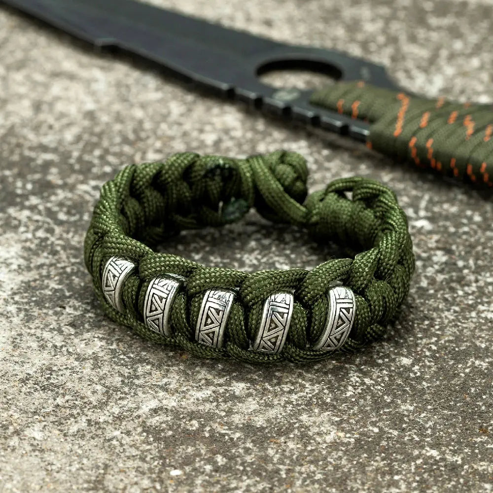 Bracelets Paracorde de Survie Viking Runes Vintage pour Hommes
