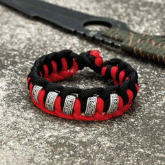 Bracelets Paracorde de Survie Viking Runes Vintage pour Hommes - Survie Shop