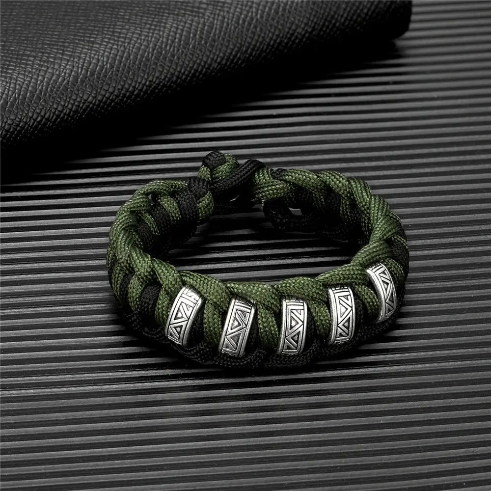 Bracelets Paracorde de Survie Viking Runes Vintage pour Hommes