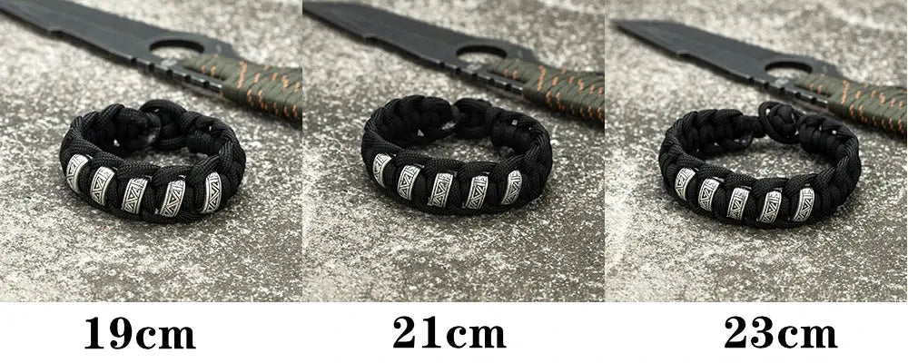 Bracelets Paracorde de Survie Viking Runes Vintage pour Hommes Survie Shop