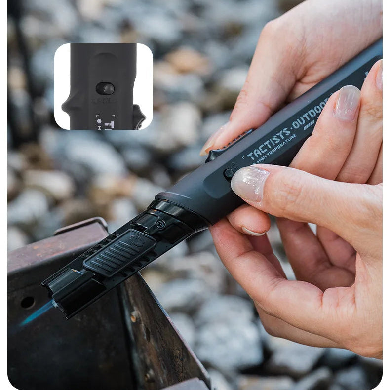 Briquet Torche Coupe-Vent Rechargeable Butane – Flamme Jet Puissante avec Verrouillage Sécurité