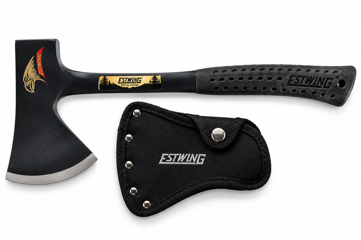 Hache Estwing E44ASE Special Edition – Acier forgé monobloc – Manche Shock Reduction Grip – Made in USA