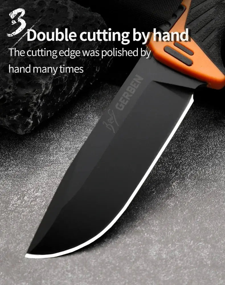 Couteau Bushcraft lame fixe avec Lame Acier Inoxydable 9,8 cm