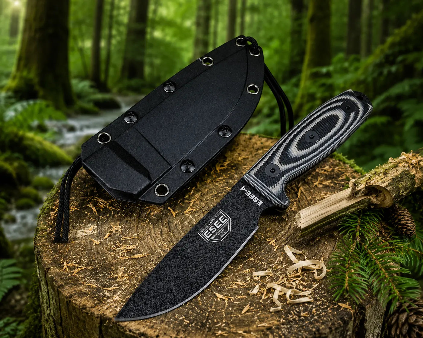 Couteau ESEE-4 – Lame Fixe G10 | Bushcraft, Survie & Outdoor