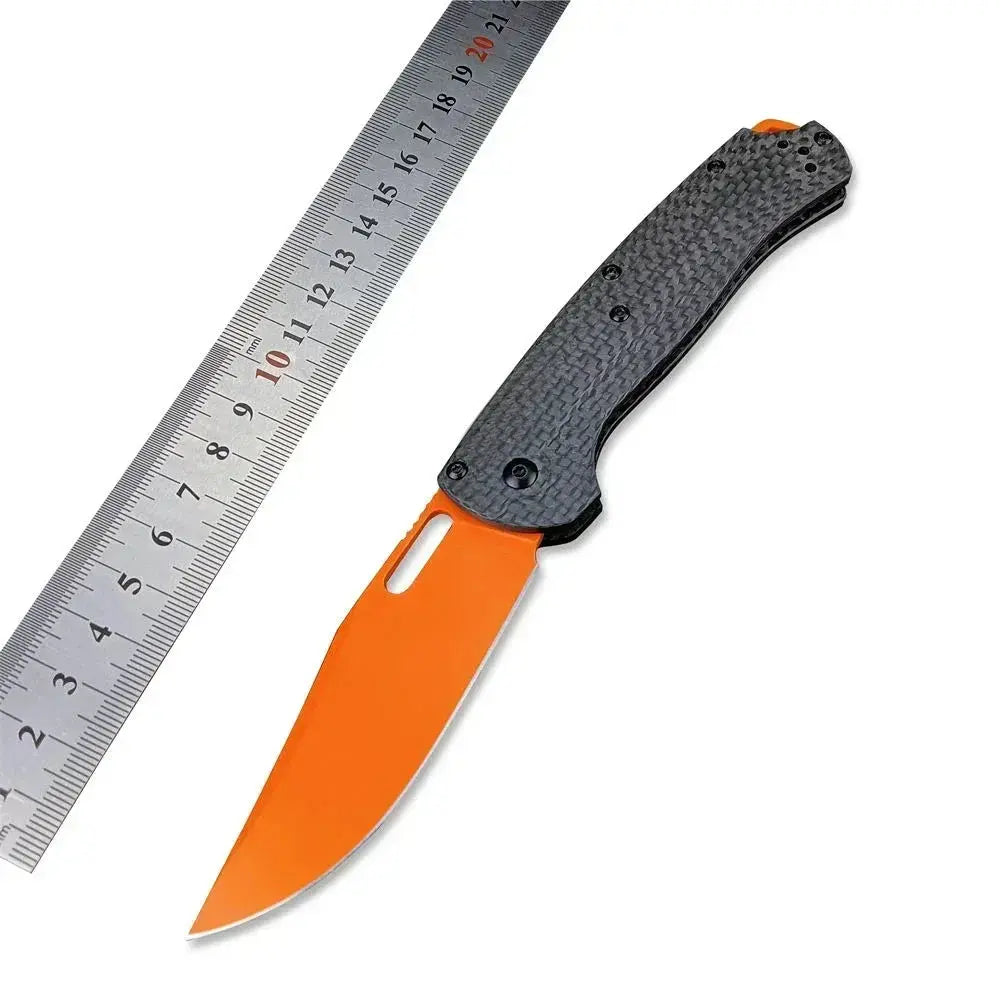 Couteau d'extérieur edc manche Carbone