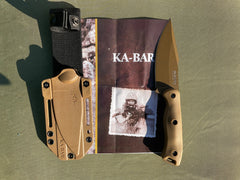 Couteau d'extérieur pour la Survie et Bushcraft Ka-Bar KB 18 Manche en Fibre de Verre - Survie Shop