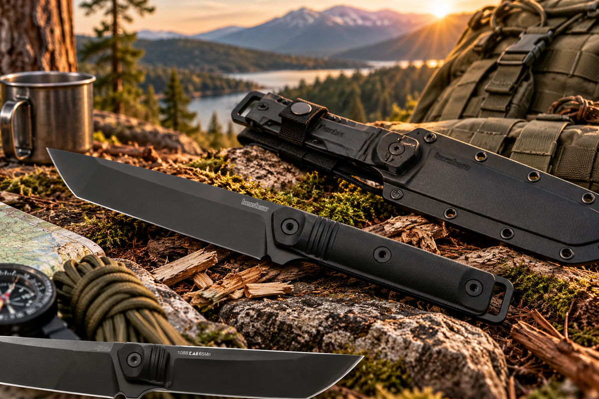Couteau Kershaw Atreides 1088 – Lame Tanto 65Mn – Étui rigide