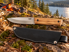 Couteau bushcraft ZA-PAS Ranger manche bois et lame fixe en extérieur