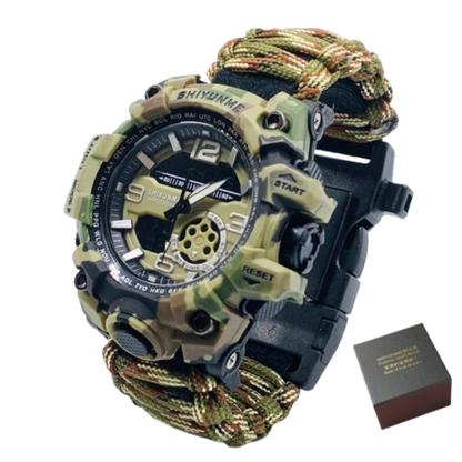 Bracelet de Survie avec montre - Camouflage