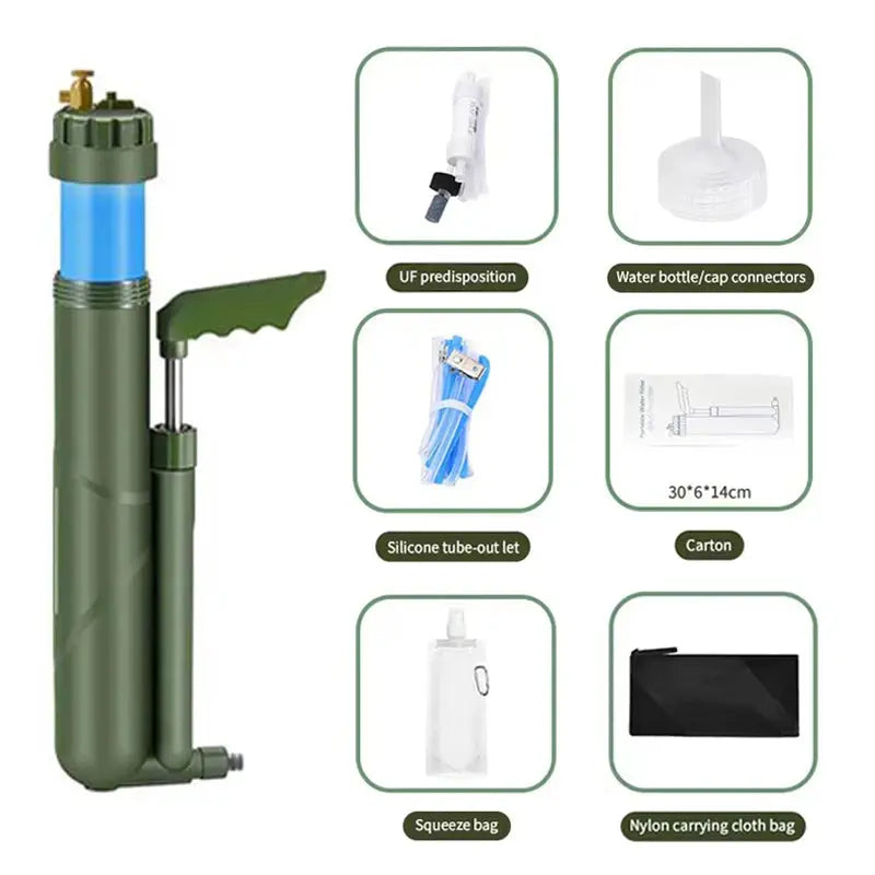 Pompe à eau Filtrante Système de purification par osmose Survie et Trekking - Survie Shop