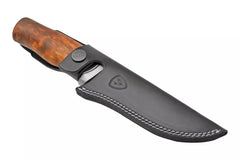 Étui de ceinture en cuir noir du couteau Helle GT