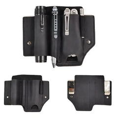 Holster en Cuir Véritable pour Couteau de Poche EDC - Survie Shop