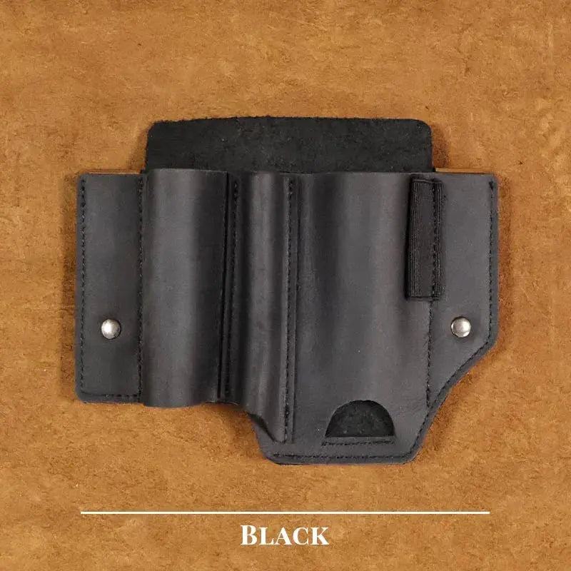 Holster en Cuir Véritable pour Couteau de Poche EDC - Survie Shop