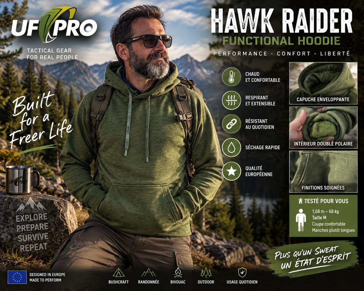 Sweat à capuche UF PRO Hawk Raider – Vert