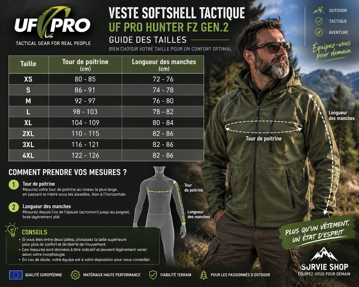 Sweat à capuche UF PRO Hawk Raider – Vert