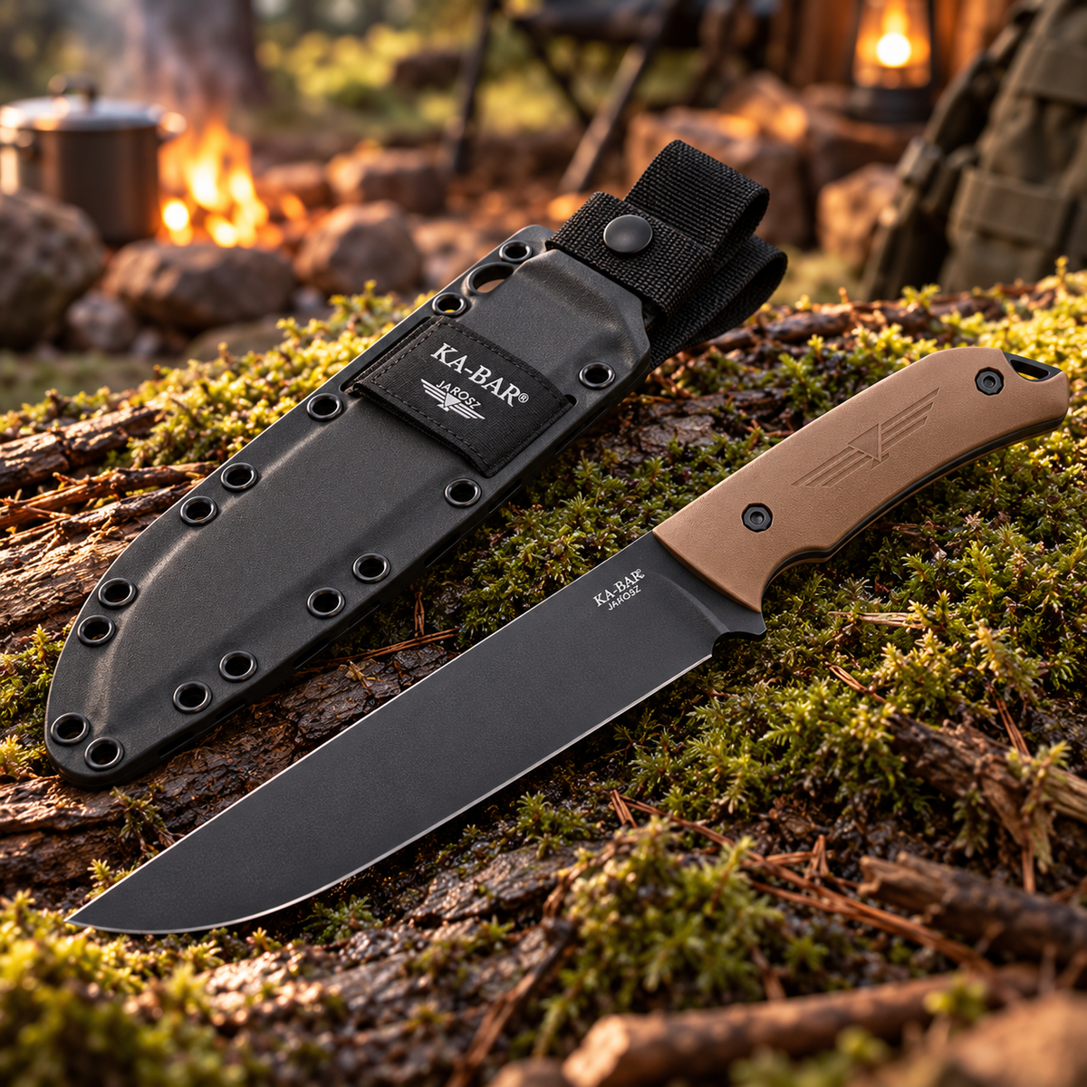 KA-BAR Jarosz Camp Turok 7511 – Couteau Bushcraft 1095 Cro-Van