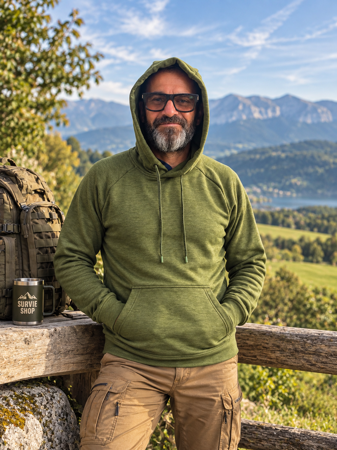 Sweat à capuche UF PRO Hawk Raider – Vert