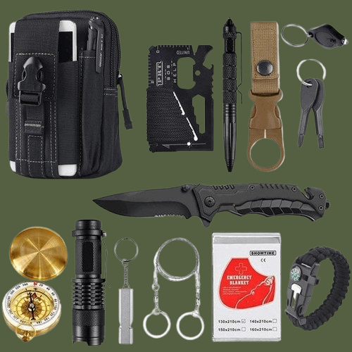 Military Survival Kit<br> French - Black