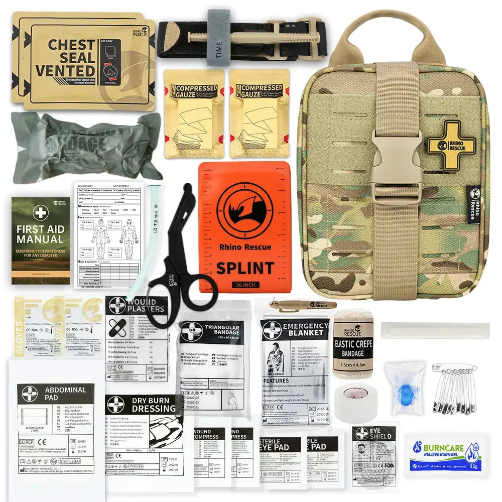 Kit de Survie d'Urgence: Trousse Premiers Soins Molle RHINO RESCUE-SE IFAK pour Voiture Camping Randonnée - Survie Shop