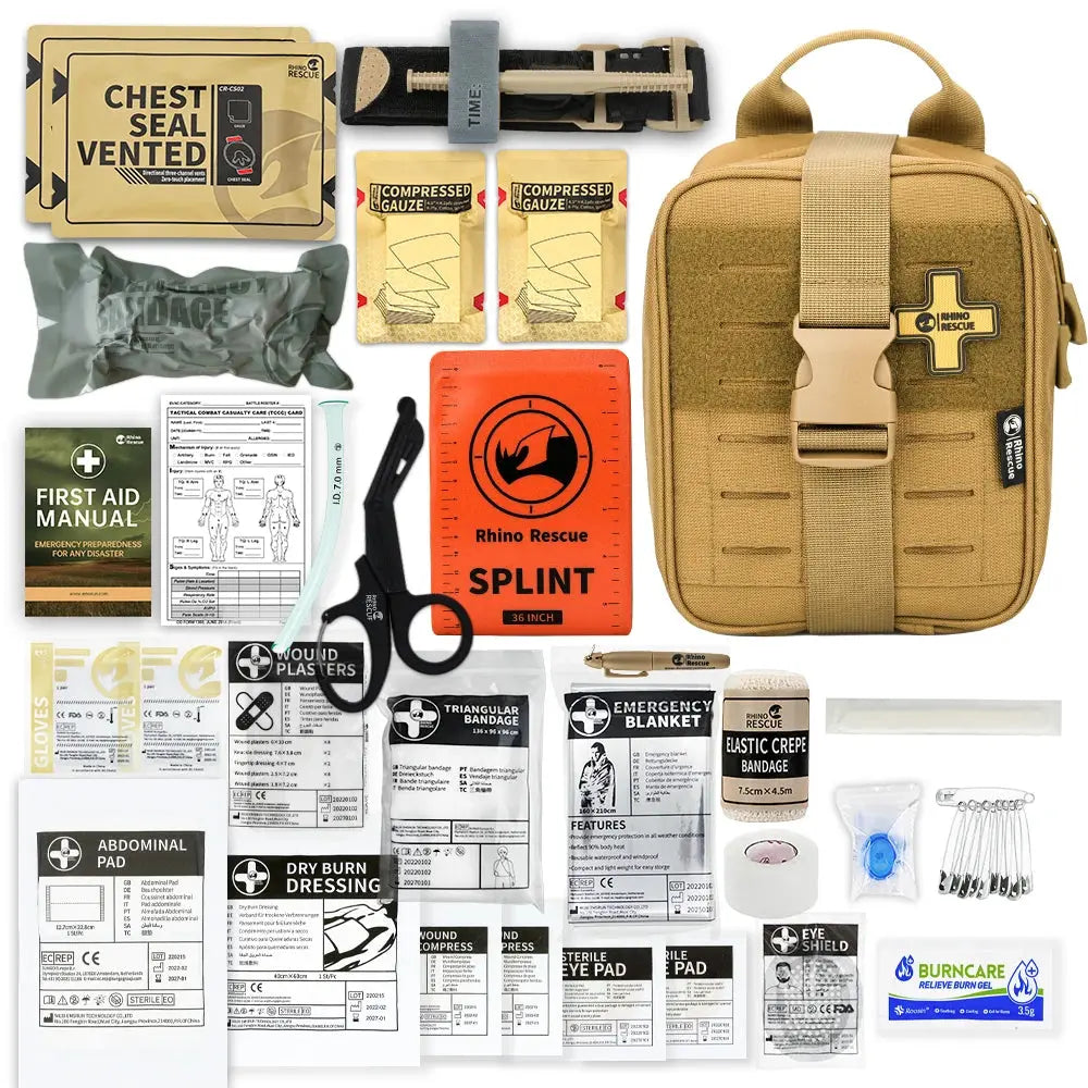 Kit de Survie d'Urgence: Trousse Premiers Soins Molle RHINO RESCUE-SE IFAK pour Voiture Camping Randonnée - Survie Shop