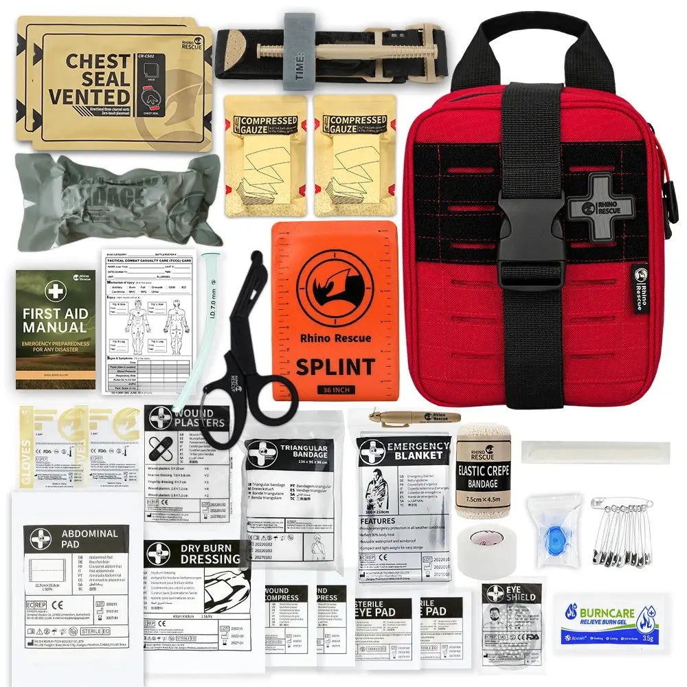 Kit de Survie d'Urgence: Trousse Premiers Soins Molle RHINO RESCUE-SE IFAK pour Voiture Camping Randonnée - Survie Shop