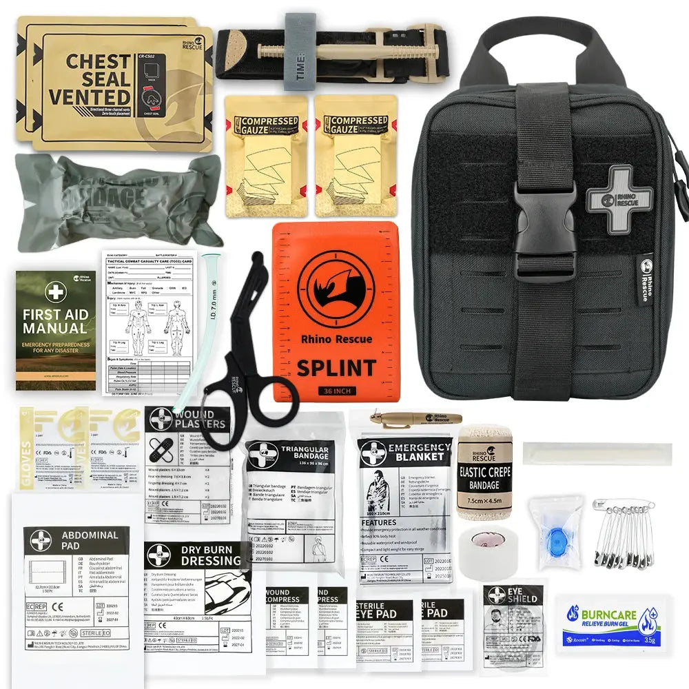 Kit de Survie d'Urgence: Trousse Premiers Soins Molle RHINO RESCUE-SE IFAK pour Voiture Camping Randonnée - Survie Shop