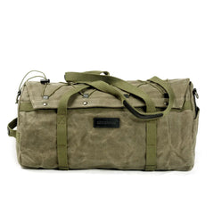 Sac de Voyage Homme Vintage Moto en Toile Canvas, Fermeture Éclair - Style Authentique - Survie Shop