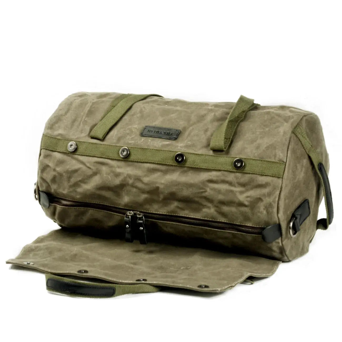 Sac de Voyage Homme Vintage Moto en Toile Canvas, Fermeture Éclair - Style Authentique - Survie Shop