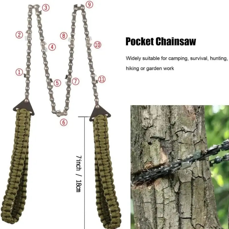 Scie de Survie Manuelle Paracorde-Lègére, fiable et indispensable