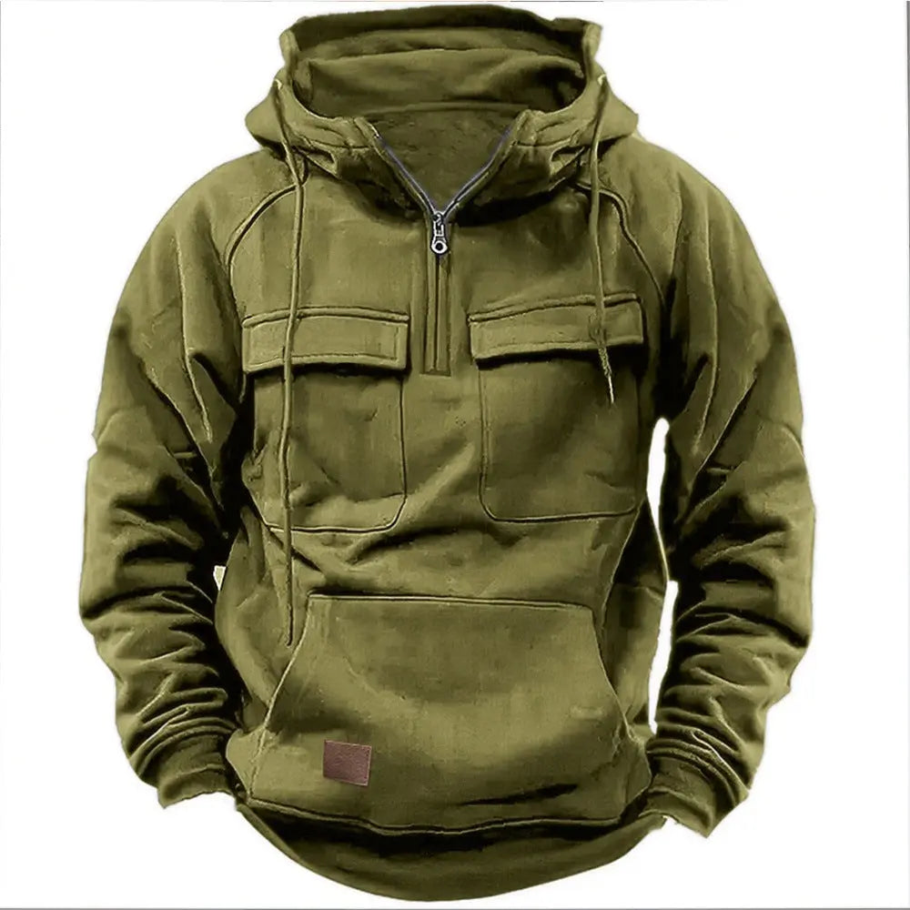 Veste Militaire Capuche Multi-Poches Ample Rétro - 5 Couleurs - Confort et Style - Survie Shop