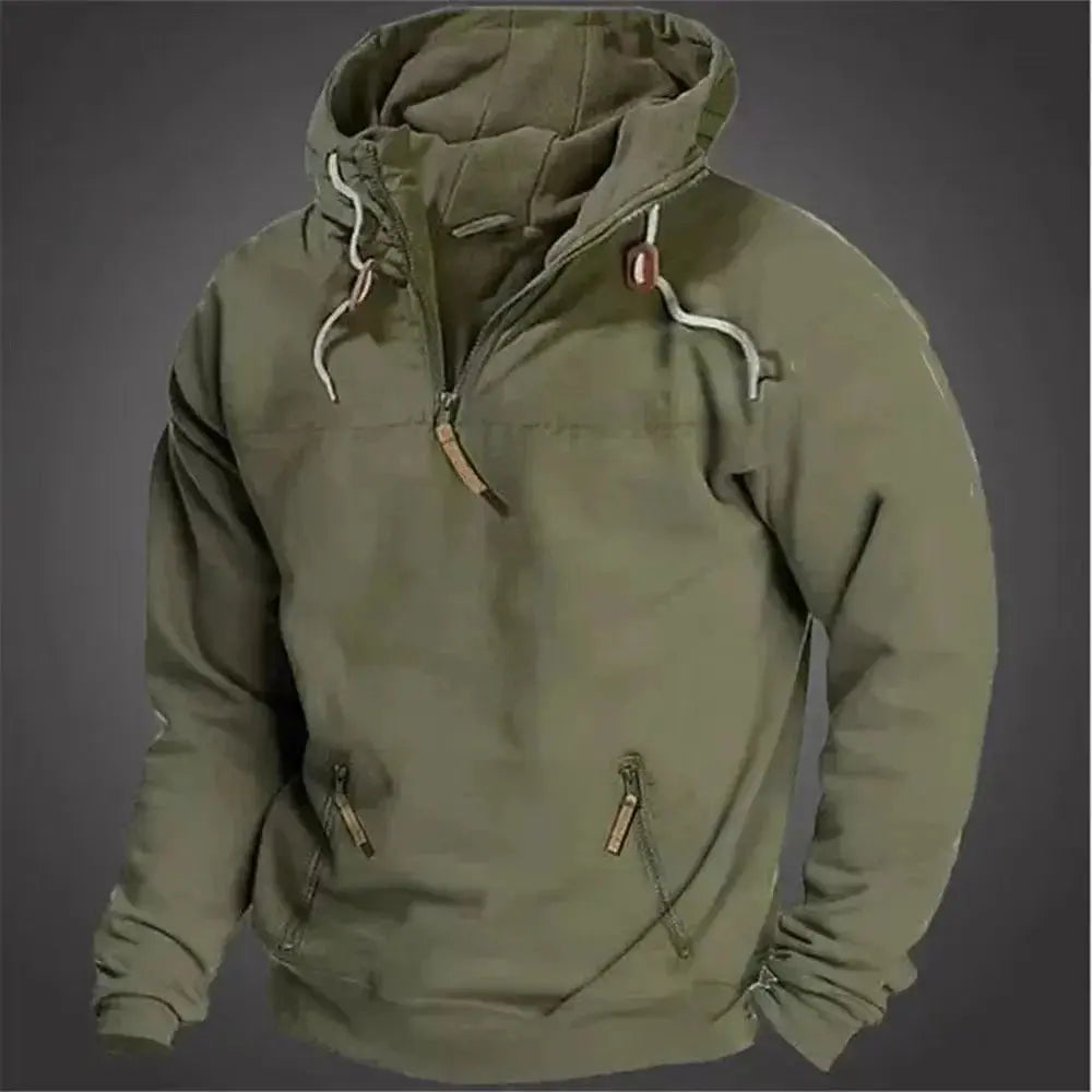 Veste Militaire à Capuche Poches Zip Survie Shop