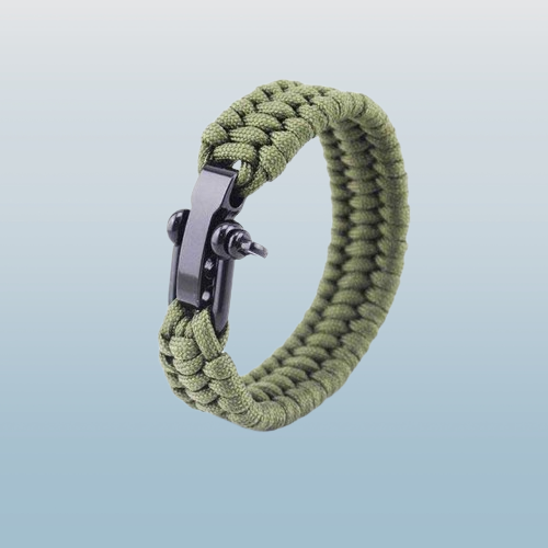 Paracord Wristband<br> Green Cobra