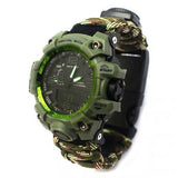 Survival Bracelet<br> with Watch - Camouflage