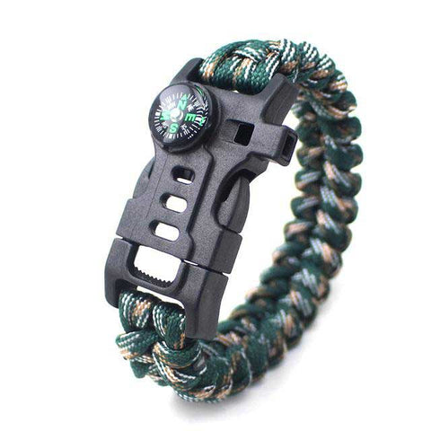 Paracord Wristband<br> Firestarter - Blue