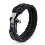 bracelet paracorde cobra noir