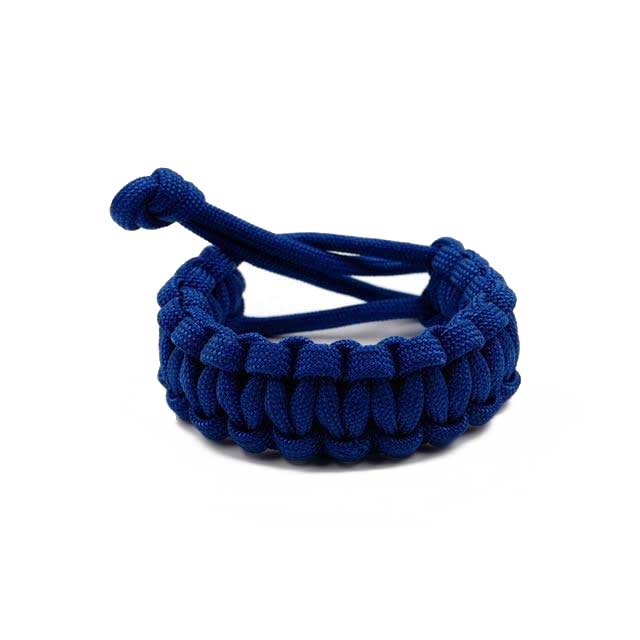 bracelet paracorde coulissant bleu
